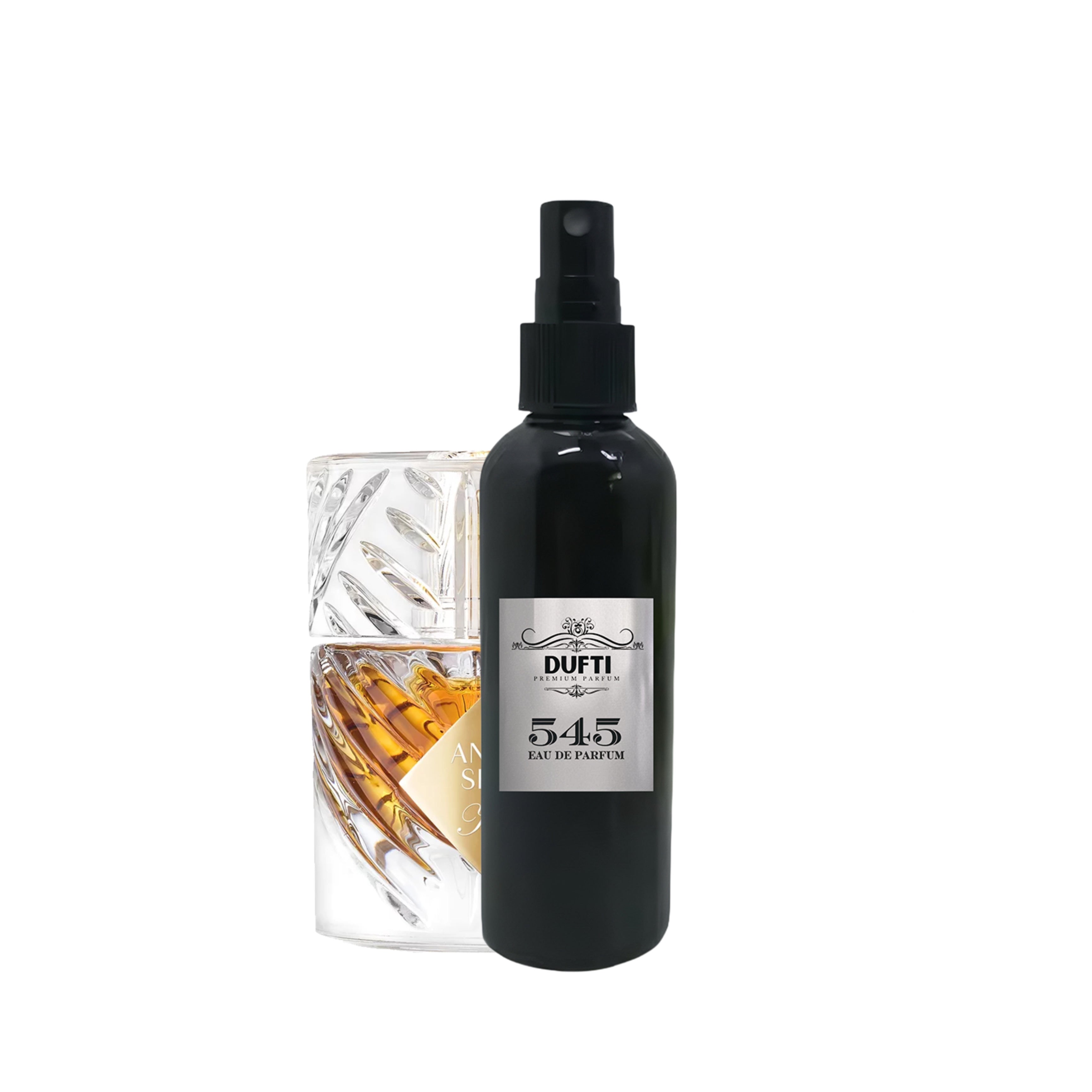 "545 | riecht wie Angels' Share" von Dufti – Ein edler Duftzwilling, inspiriert von Angels' Share. Mit einer warmen, sinnlichen Mischung aus Cognac, Vanille und Eiche bietet dieser Duft die perfekte Parfum-Dupe-Alternative für Liebhaber luxuriöser, holziger und süßer Düfte. Entdecke mehr auf dufti.store.