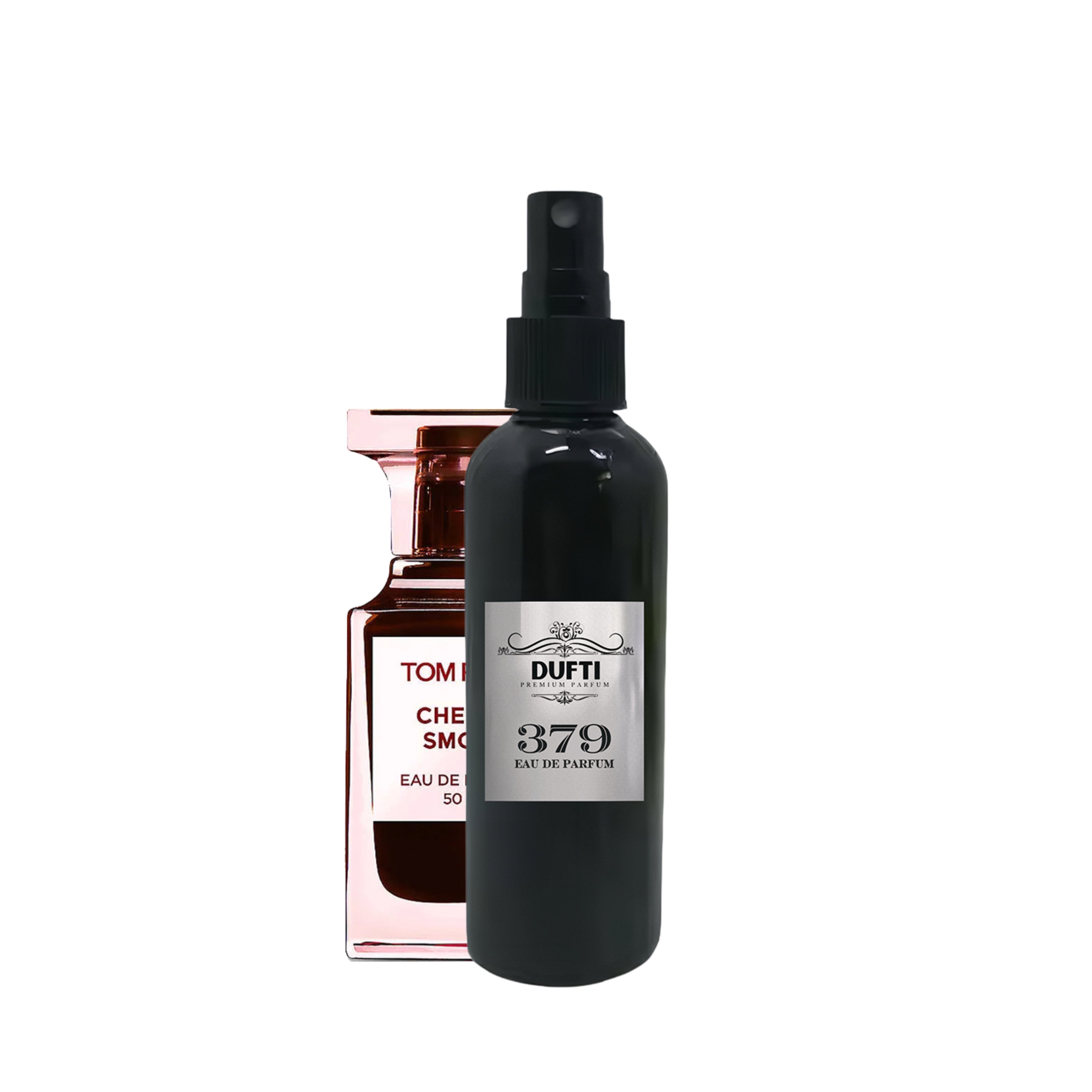 "379 | riecht wie Cherry Smoke" von Dufti – Ein raffinierter Duftzwilling, inspiriert von Cherry Smoke. Mit einer verlockenden Mischung aus süßer Kirsche und rauchigen Holznoten bietet dieser Duft die ideale Parfum-Dupe-Alternative für Liebhaber einzigartiger und tiefgründiger Düfte. Entdecke mehr auf dufti.store.